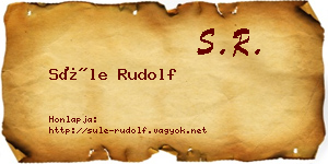Süle Rudolf névjegykártya