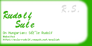 rudolf sule business card